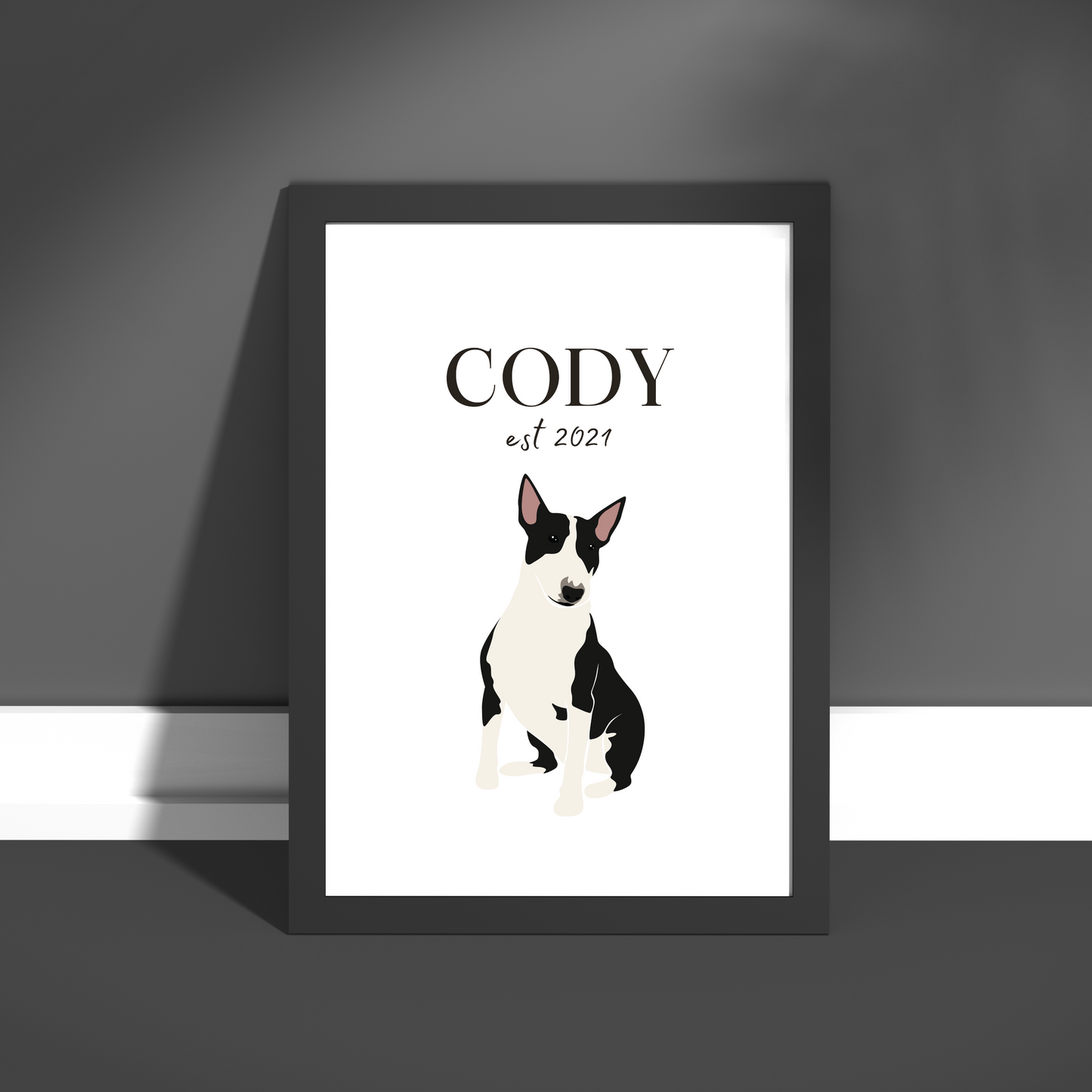 Personalised Bull Terrier Pet Print