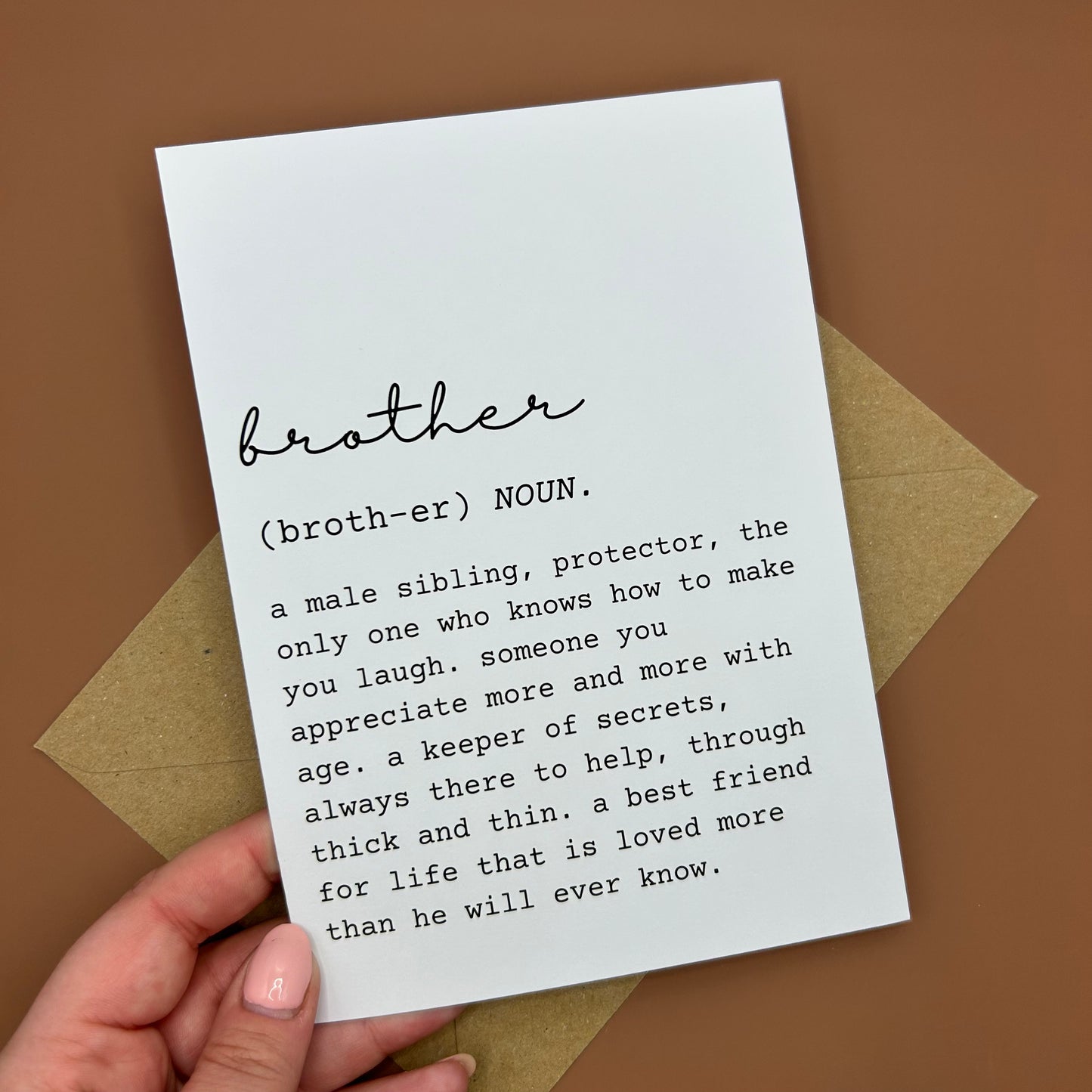 Brother Definition Greeting Card