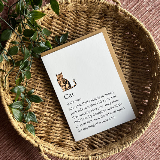 Cat Definition Greeting Card