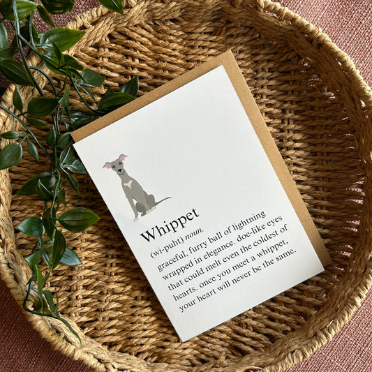 Whippet Definition Greeting Card