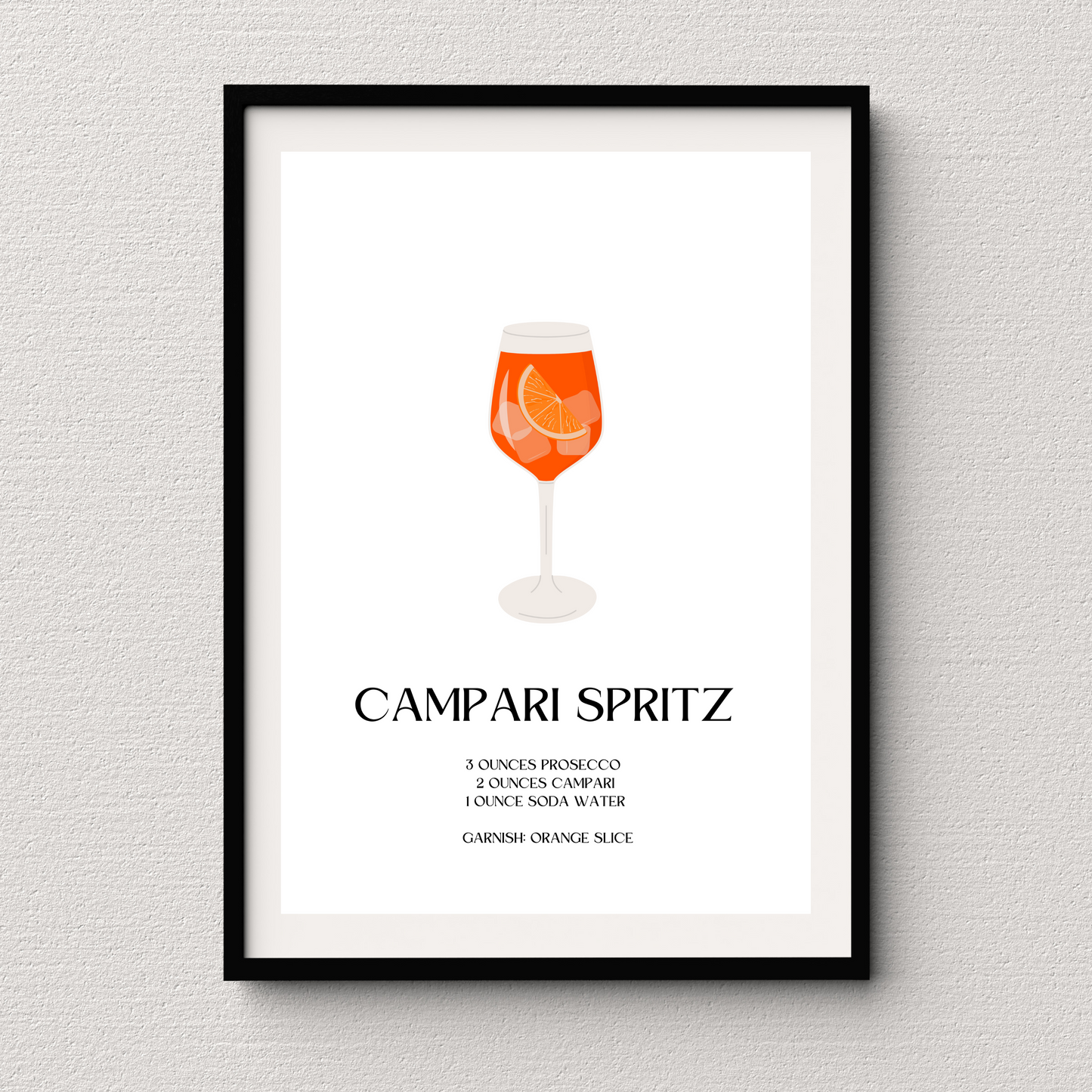 Campari Spritz Cocktail Print