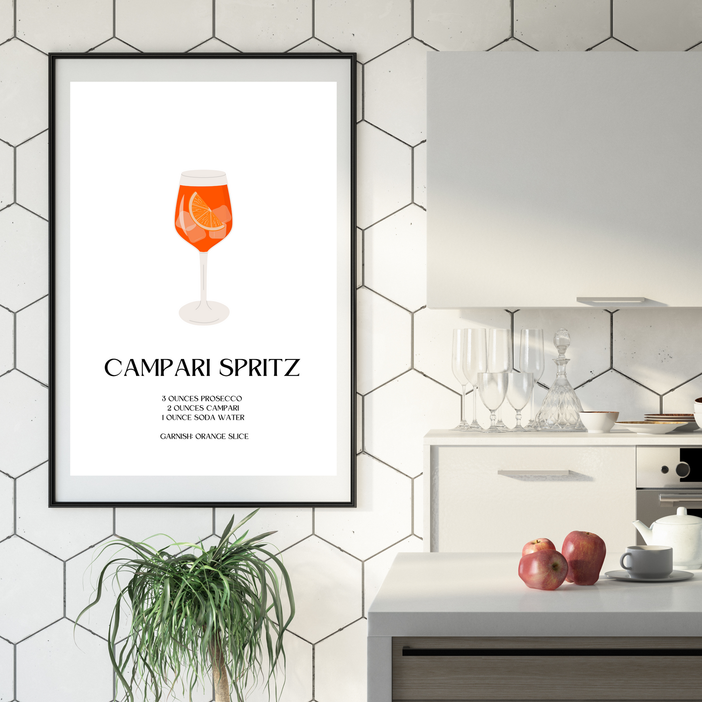 Campari Spritz Cocktail Print