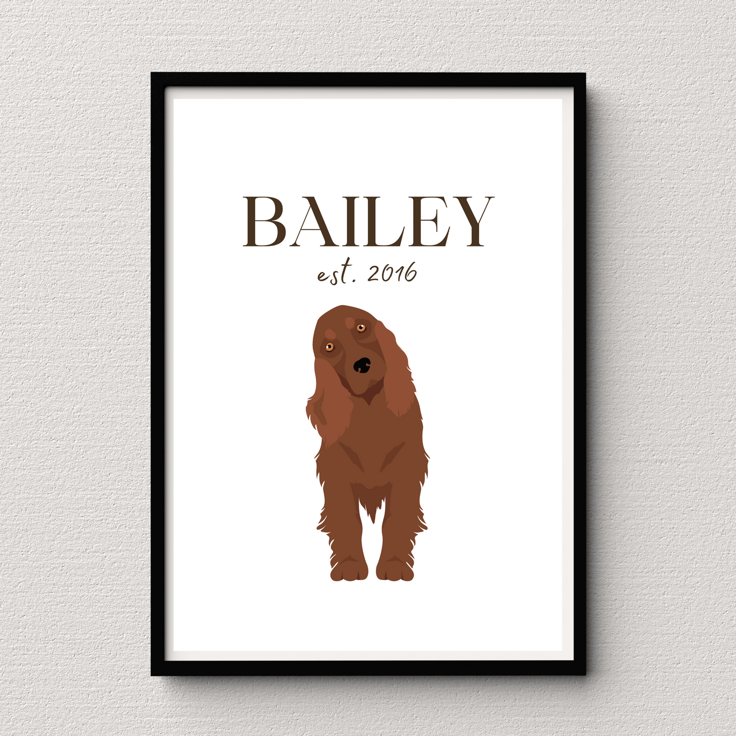 Personalised Cocker Spaniel Pet Print