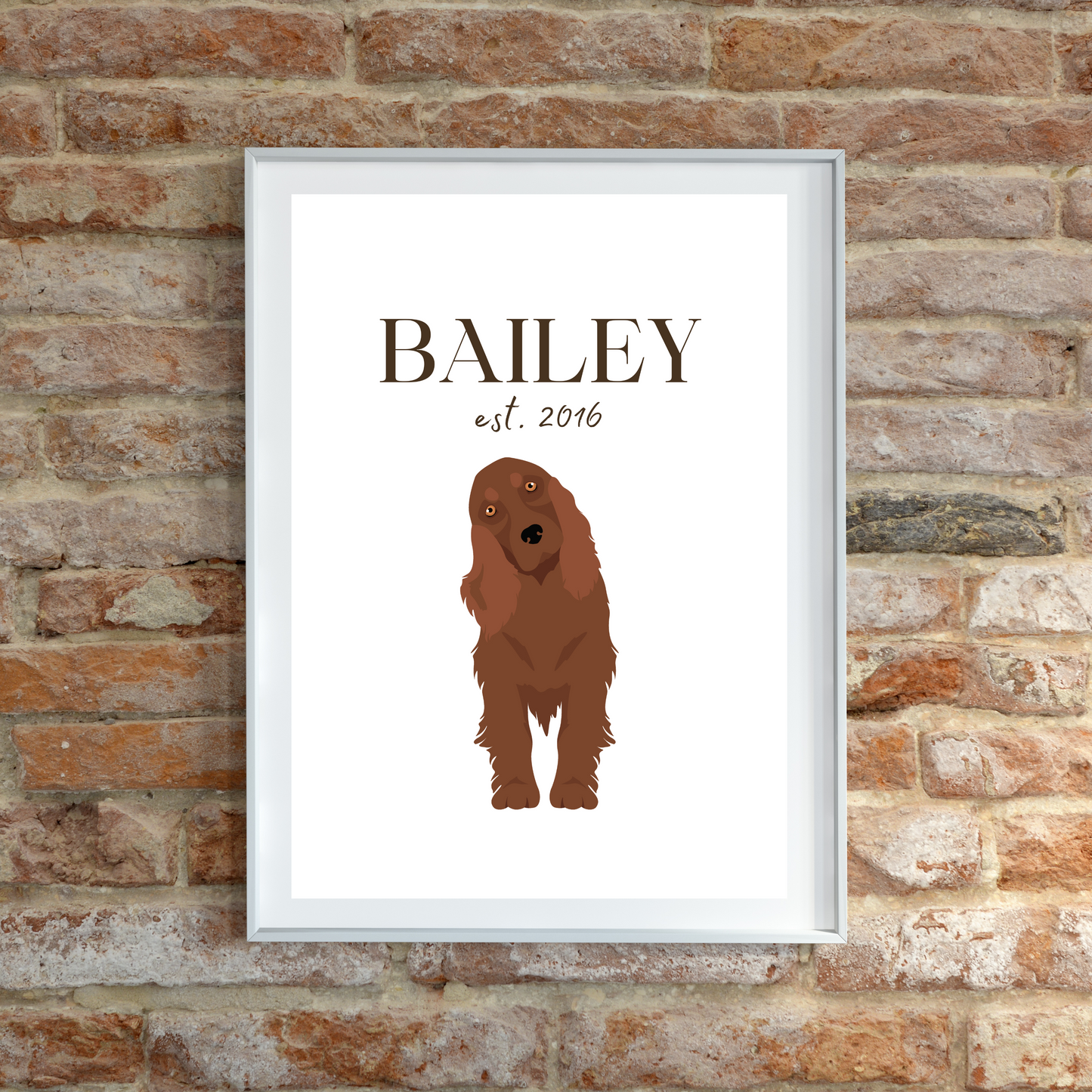 Personalised Cocker Spaniel Pet Print