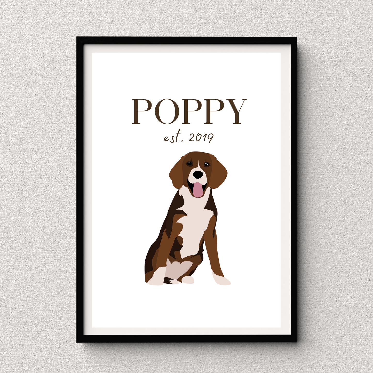 Personalised Beagle Pet Print