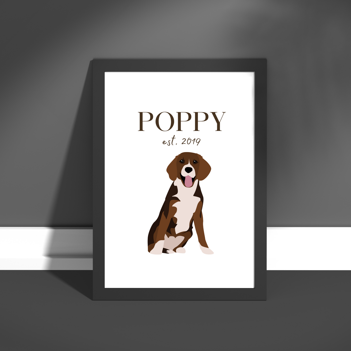 Personalised Beagle Pet Print