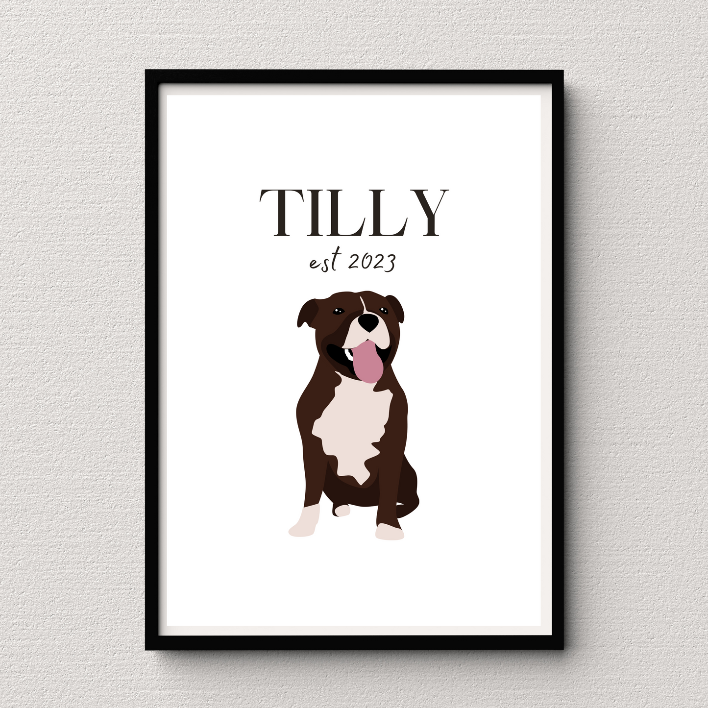 Personalised Staffordshire Terrier Pet Print