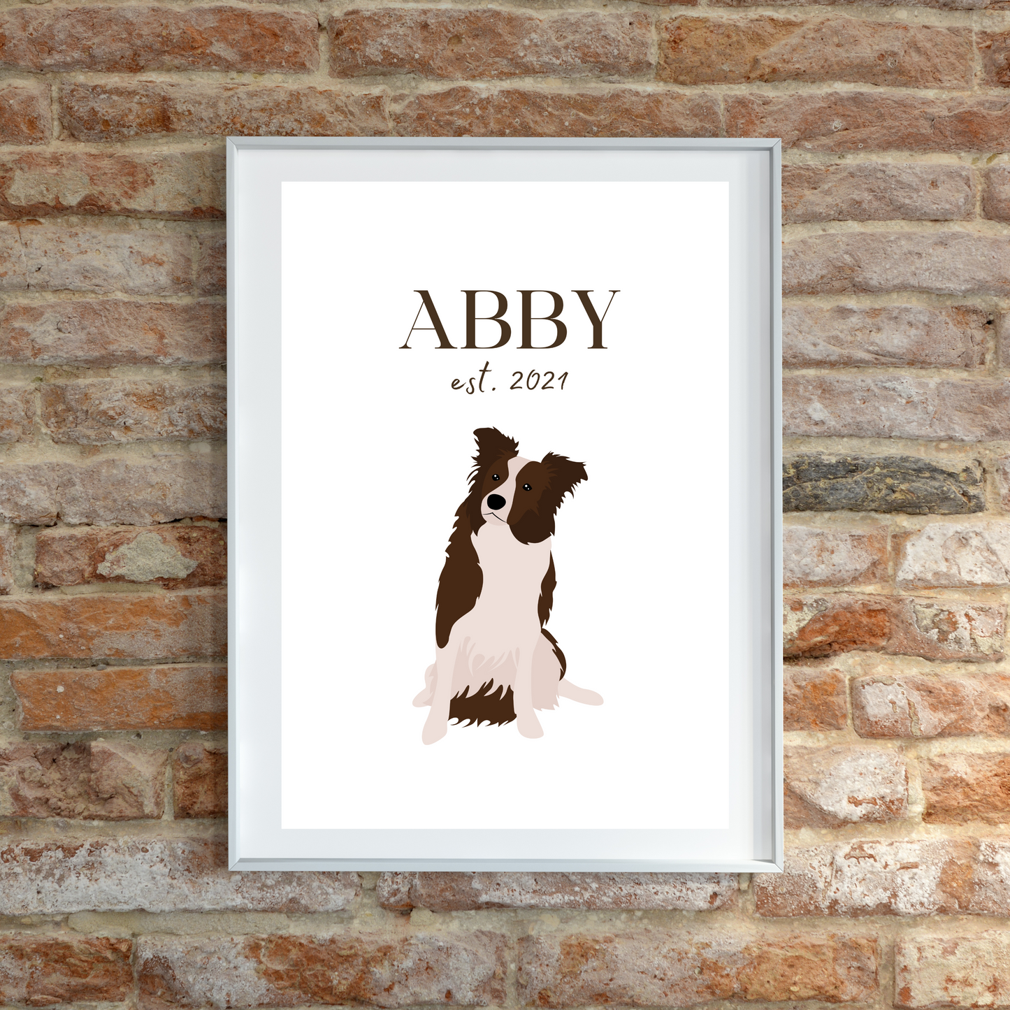 Personalised Border Collie Pet Print