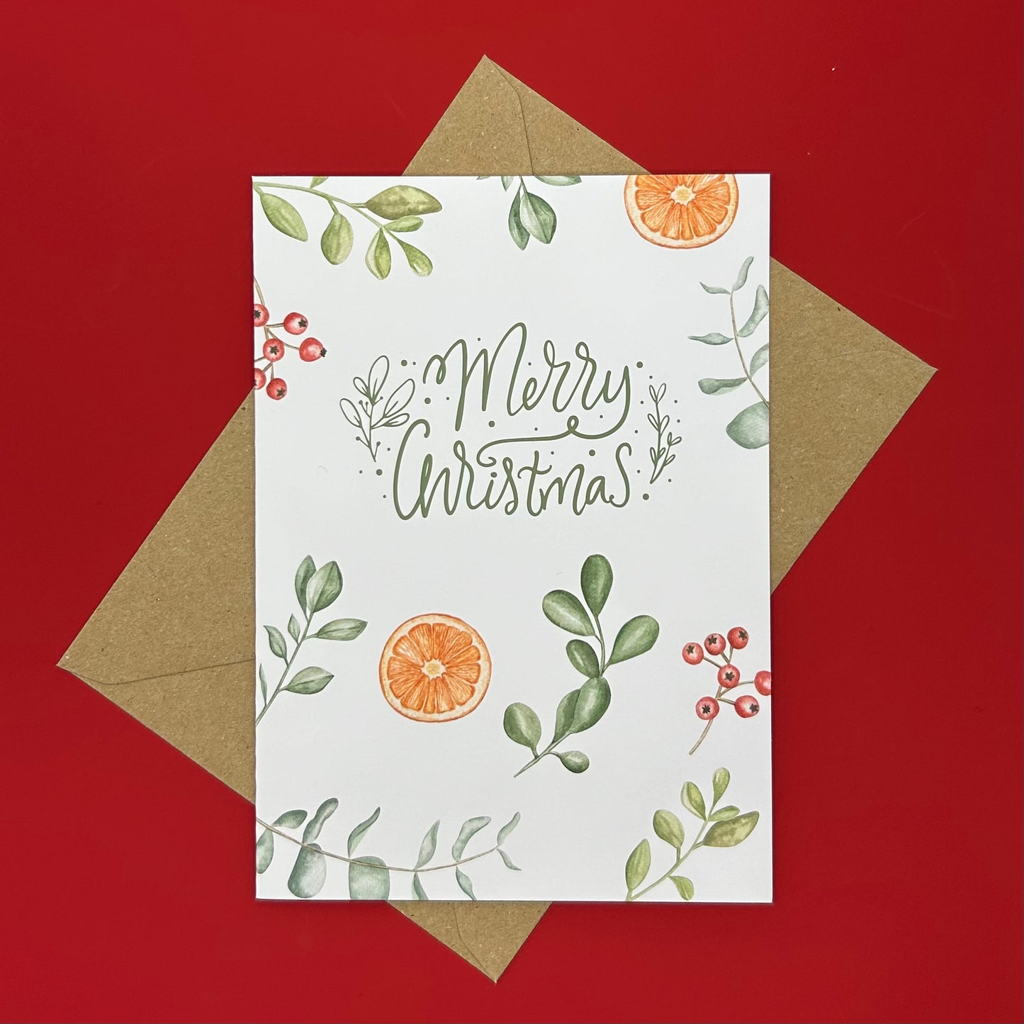 Christmas Vines & Dried Oranges Christmas Card