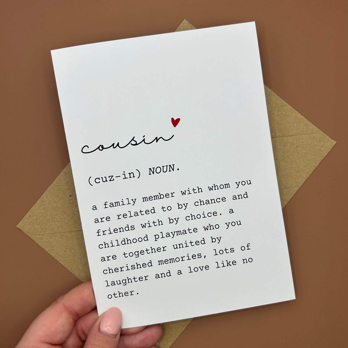 Cousin Definition Greeting Card