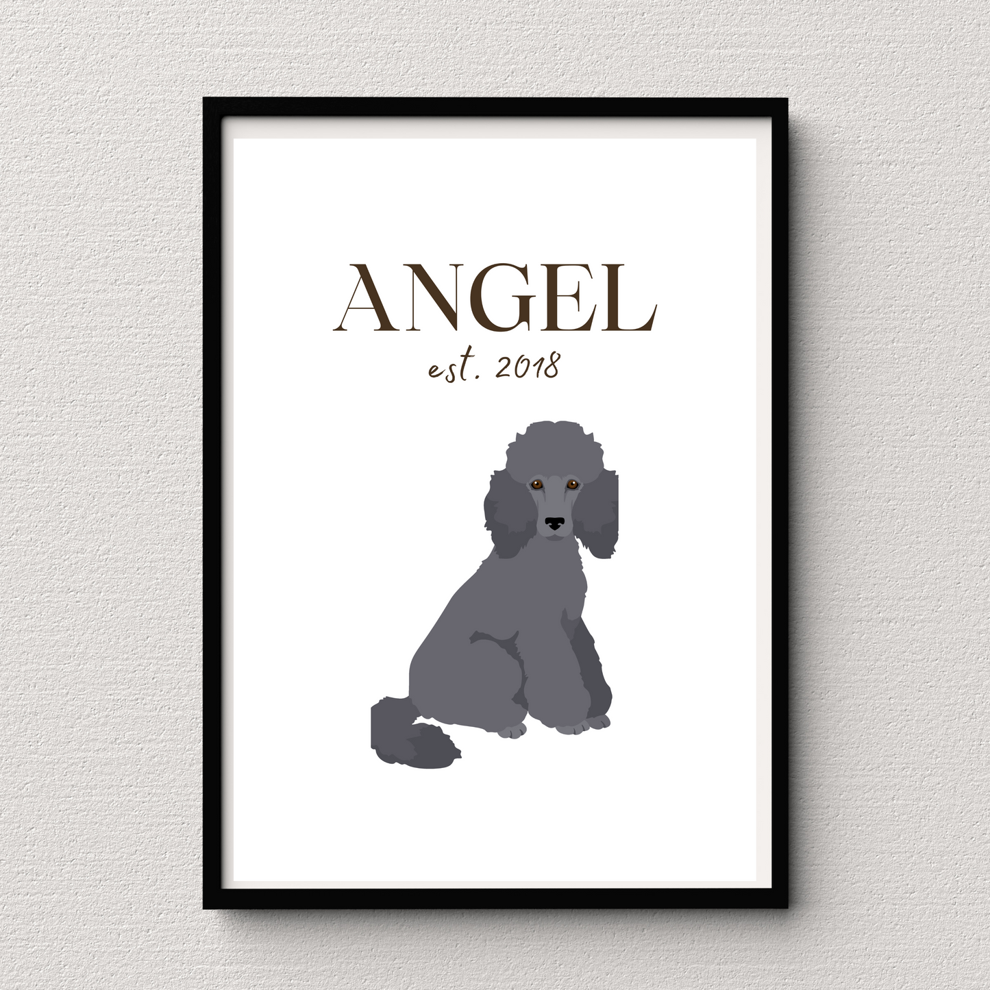 Personalised Poodle Pet Print