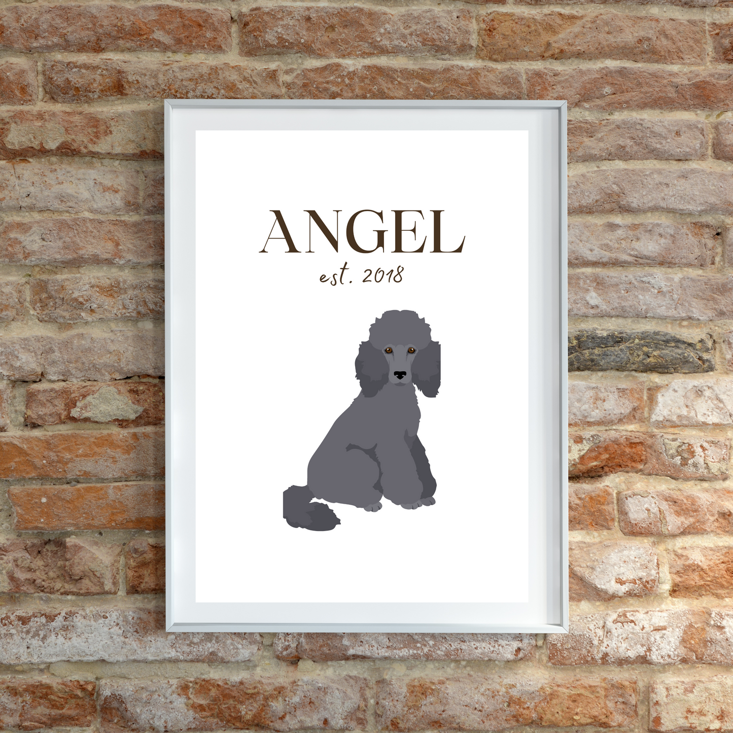 Personalised Poodle Pet Print