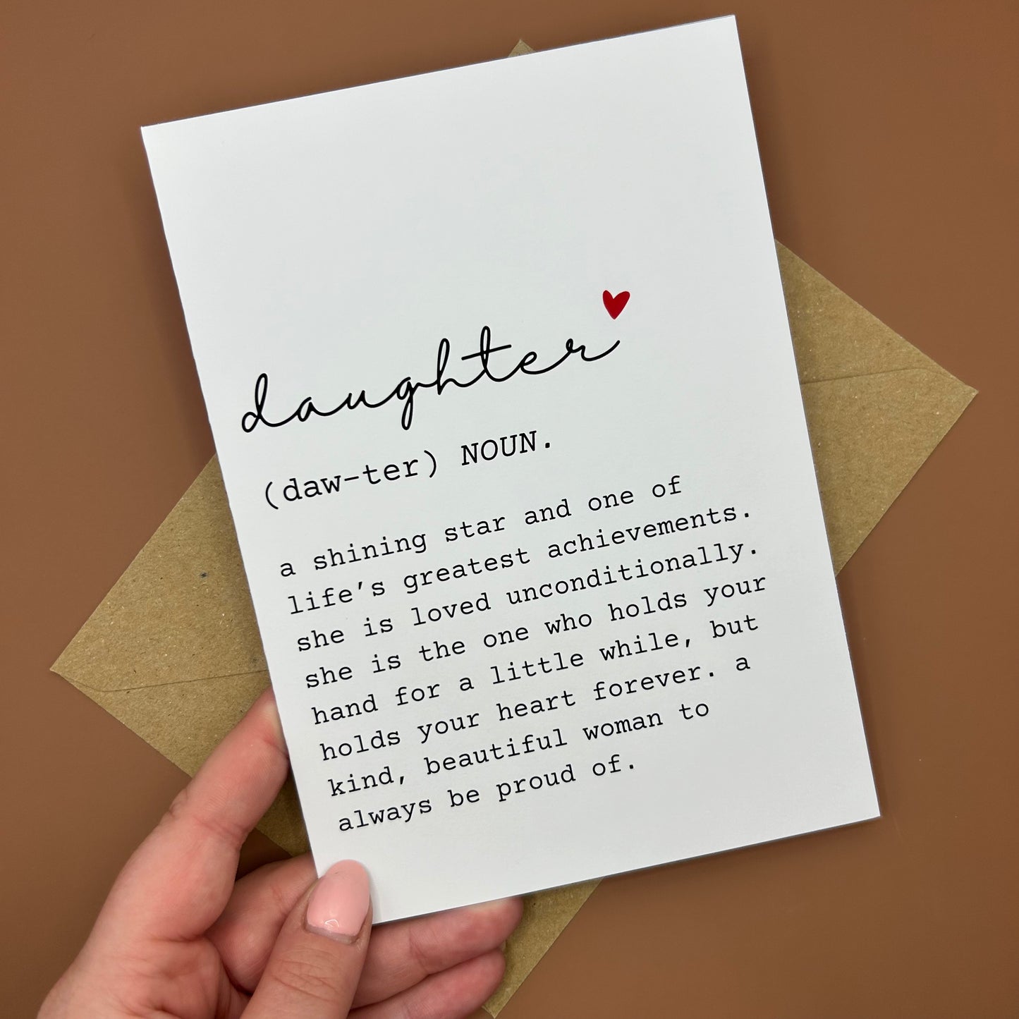 Daughter Definition Greeting Card