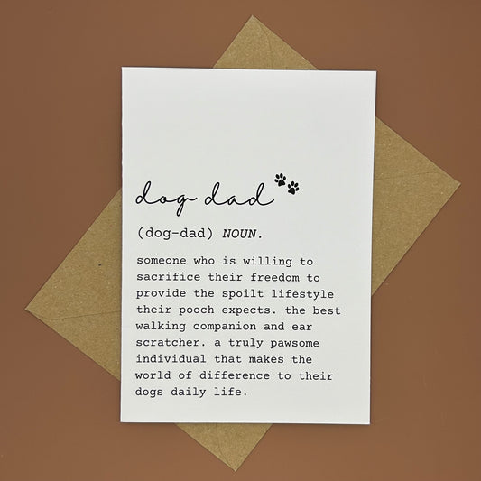 Dog Dad Definition Greeting Card