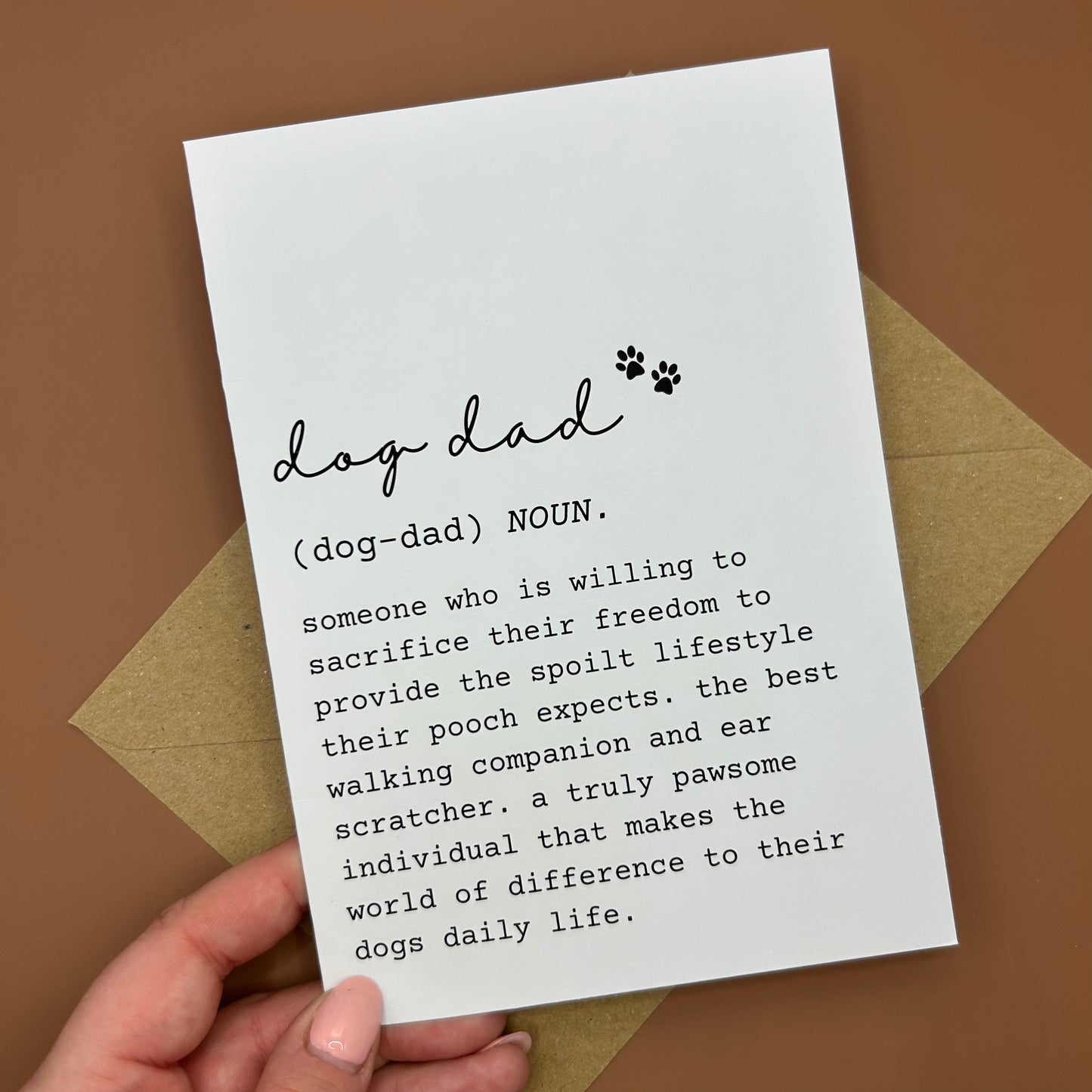 Dog Dad Definition Greeting Card