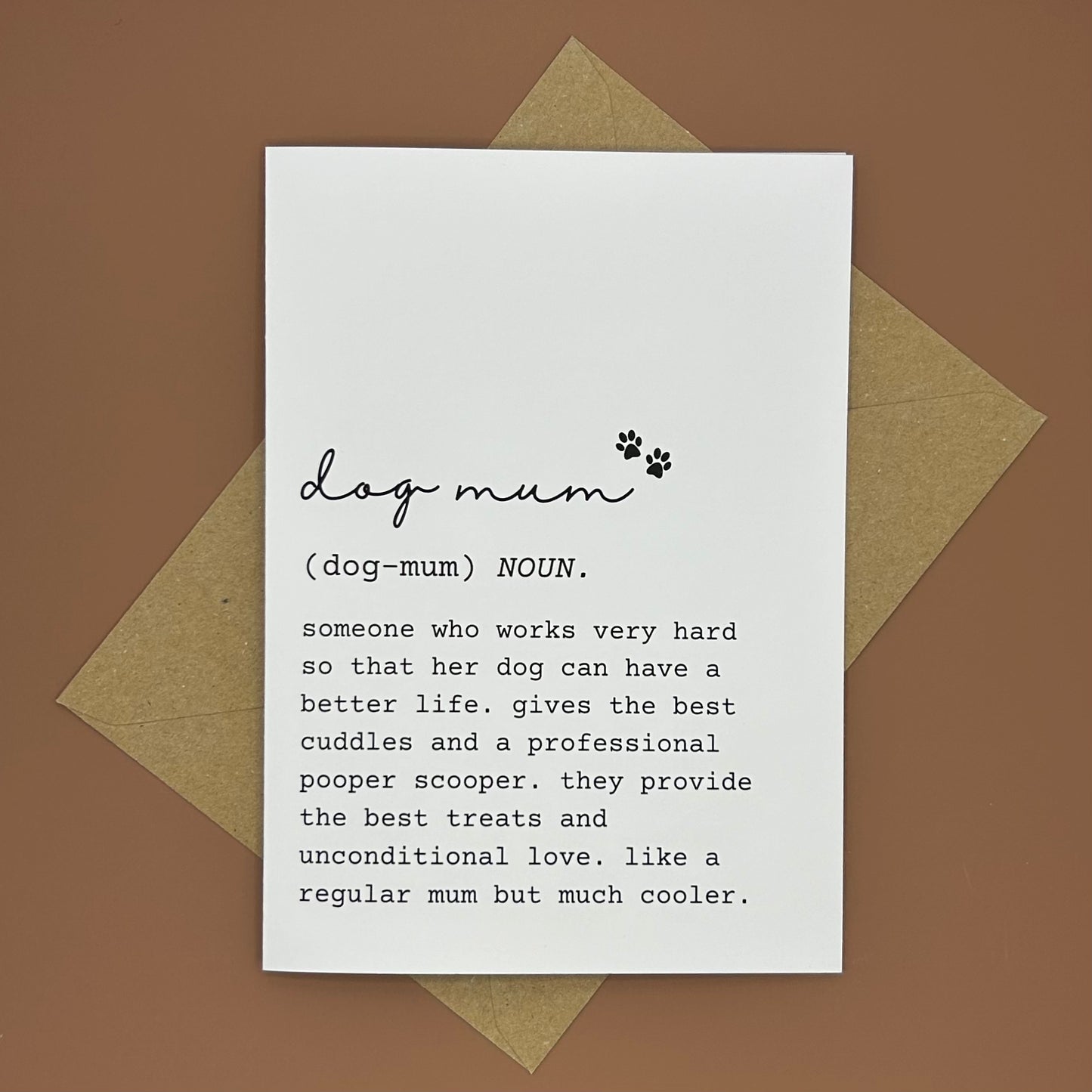 Dog Mum Definition Greeting Card