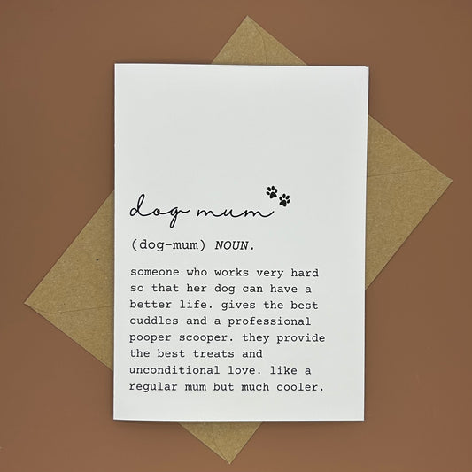 Dog Mum Definition Greeting Card