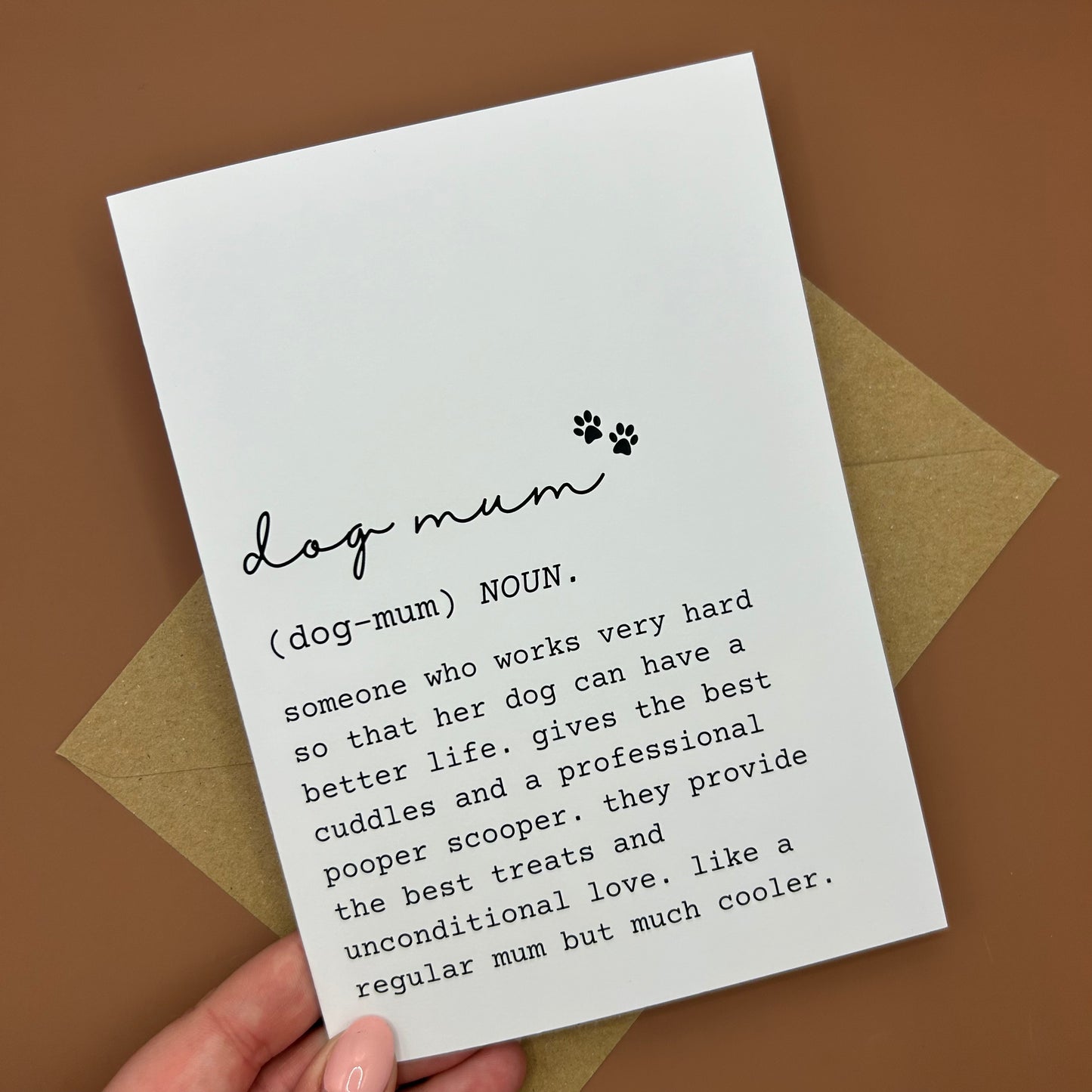 Dog Mum Definition Greeting Card