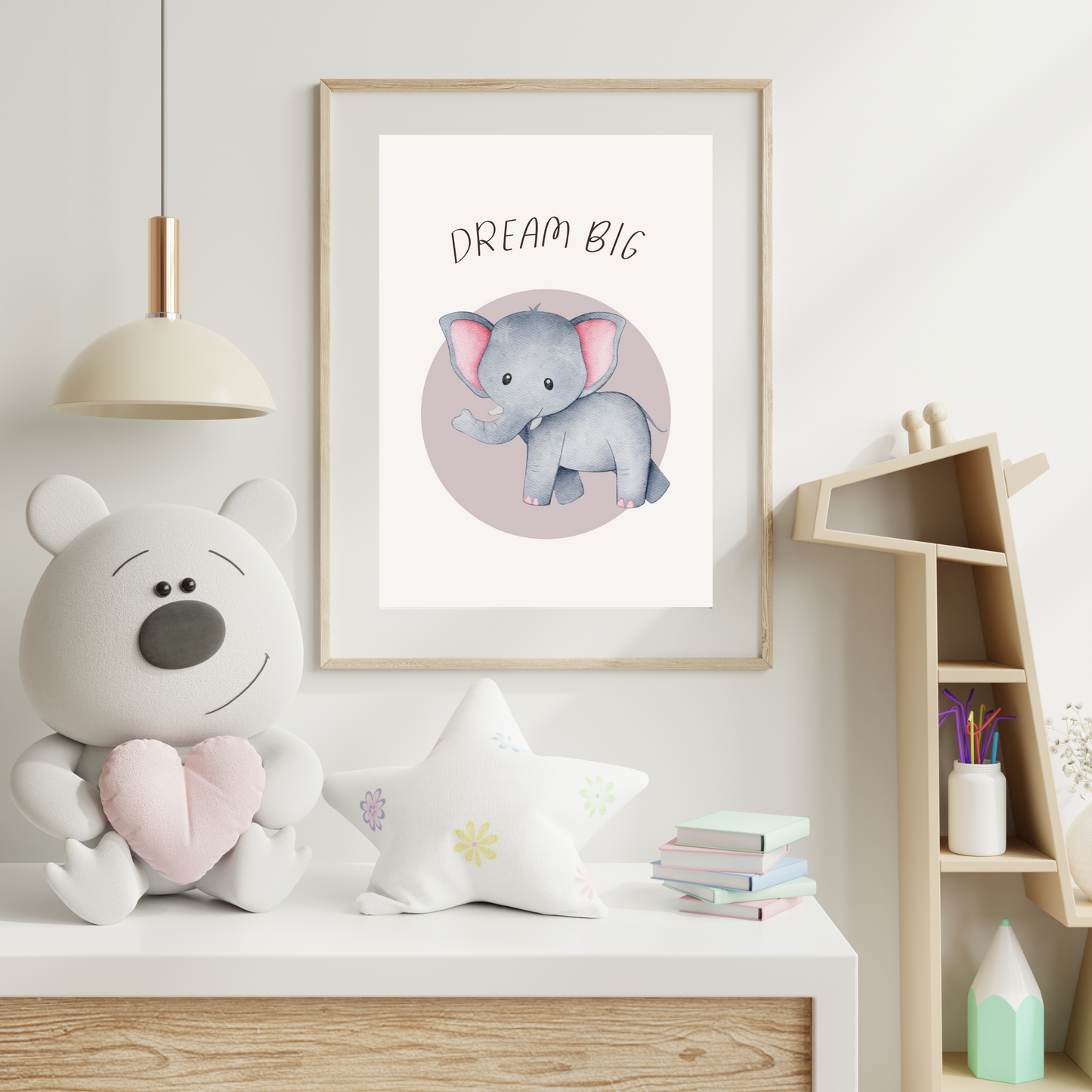 'Dream Big' Elephant Print