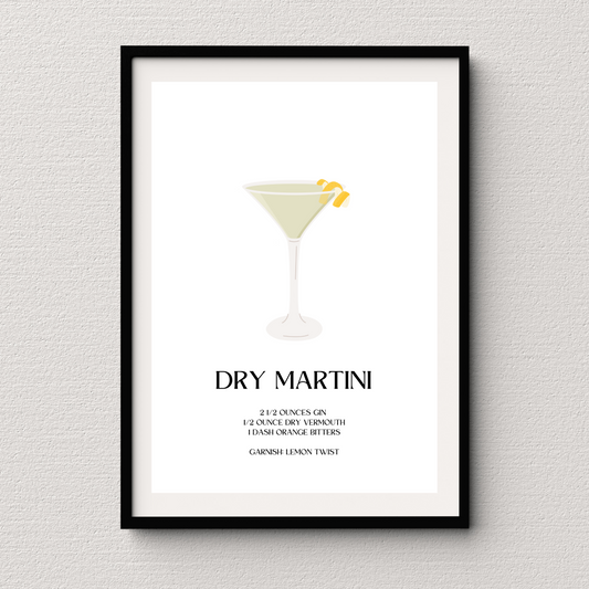 Dry Martini Cocktail Print