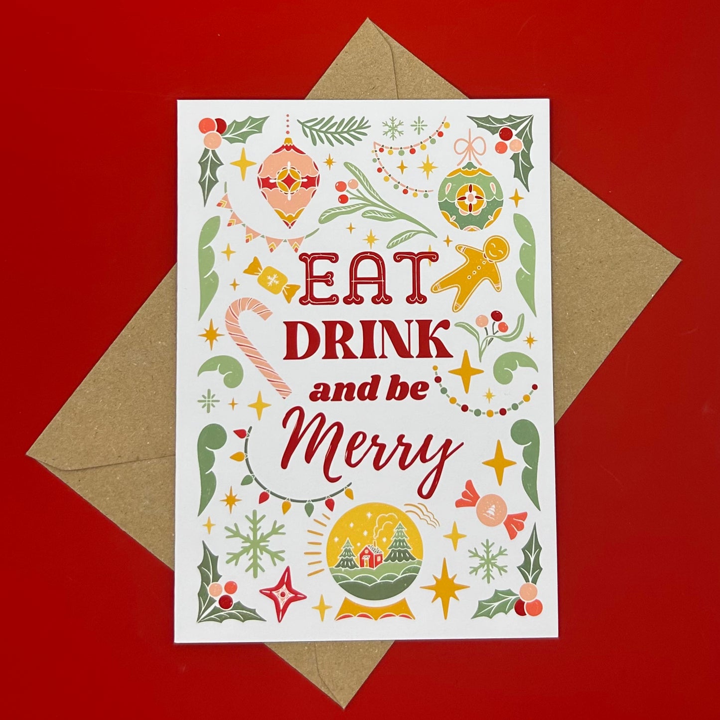 Eat, Drink & Be Merry Christmas Card