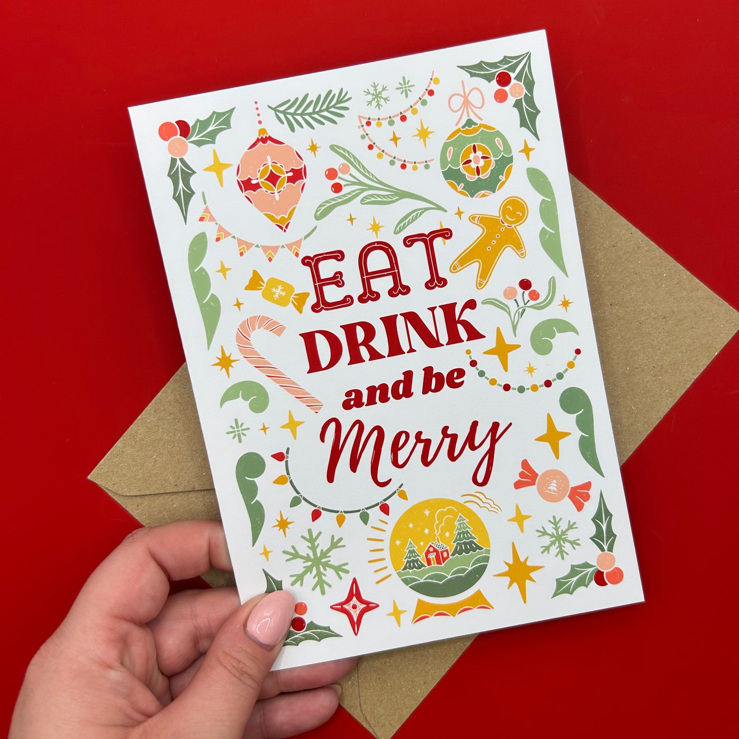 Eat, Drink & Be Merry Christmas Card