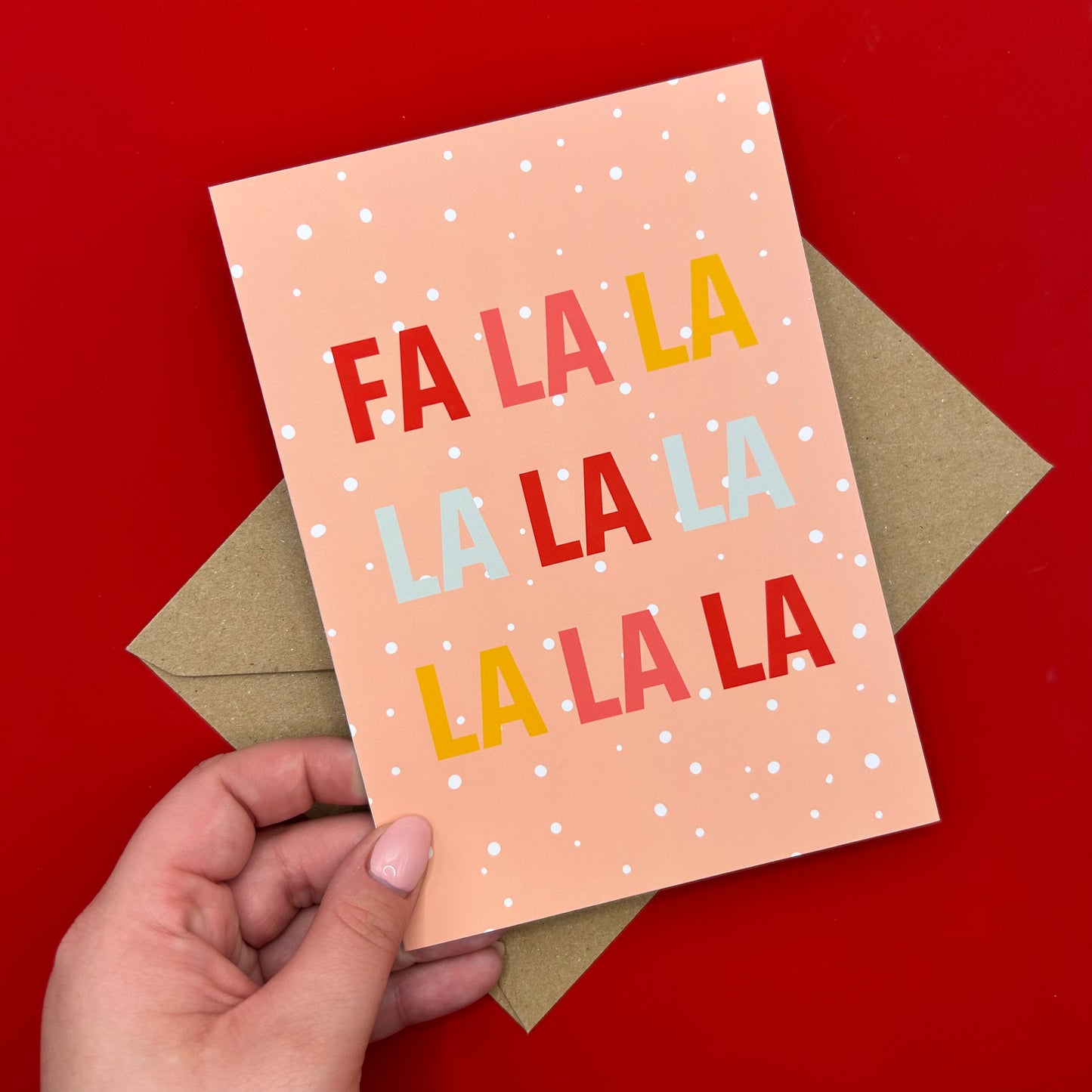 'Fa La La La La' Christmas Card