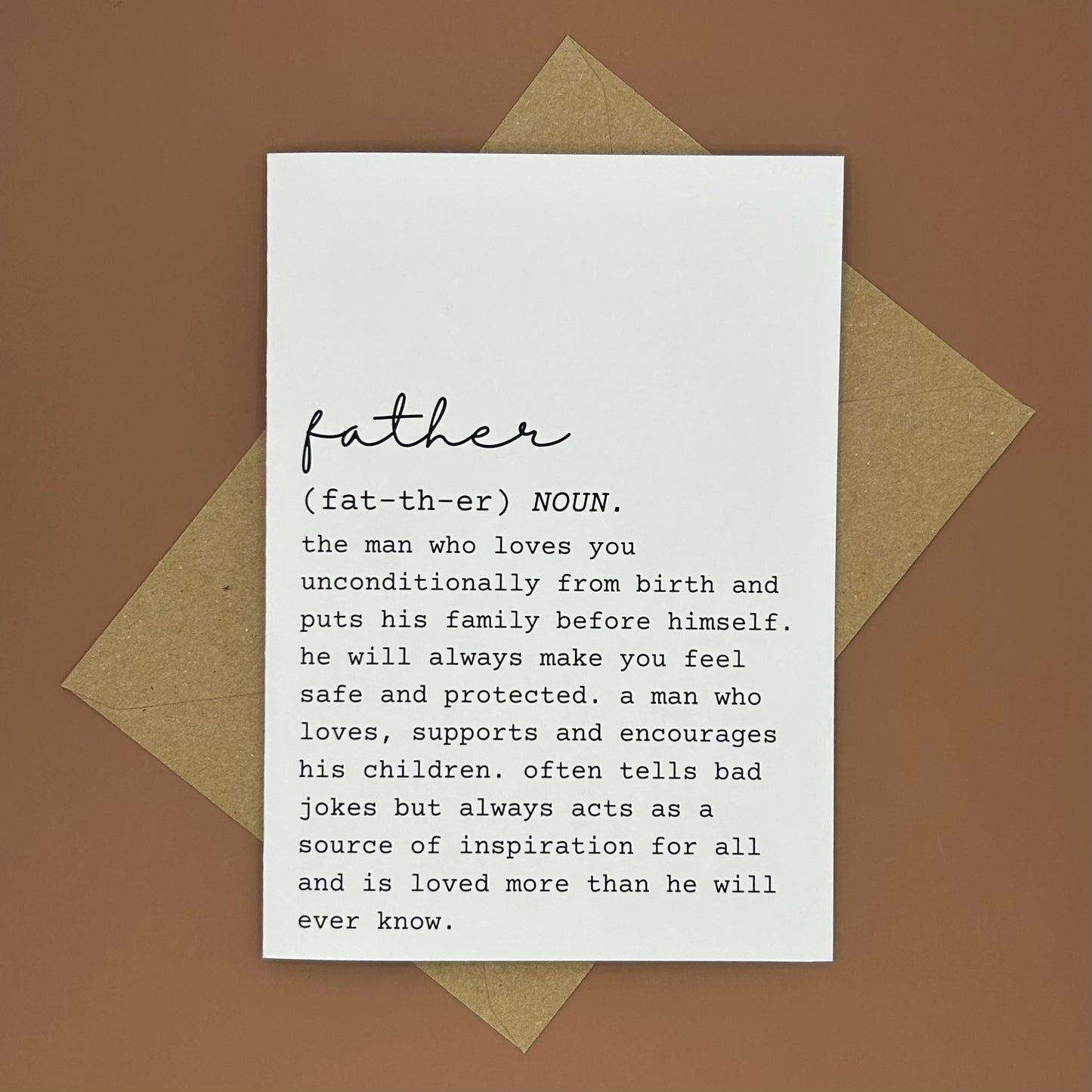 Father Definition Greeting Card