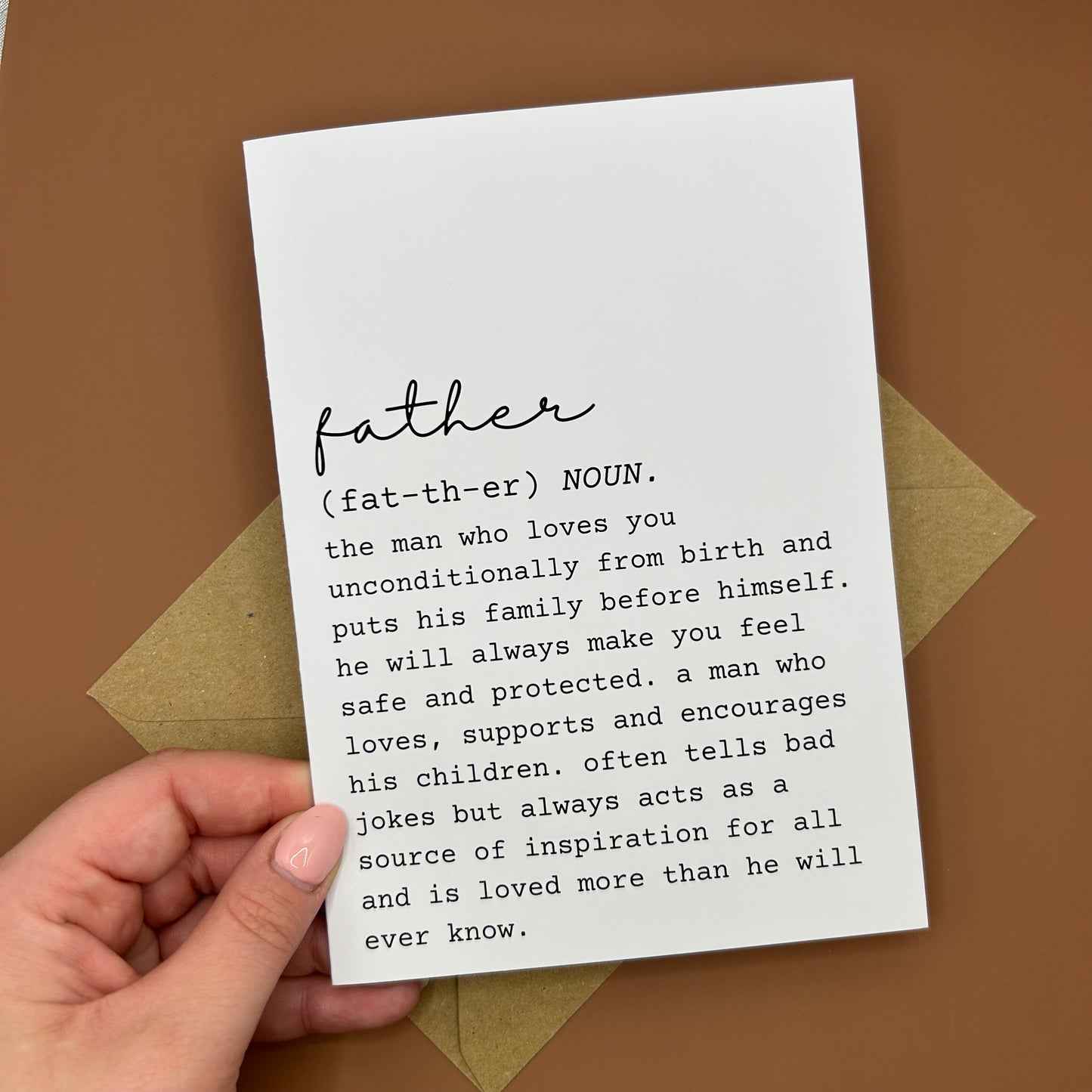 Father Definition Greeting Card