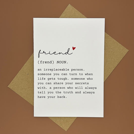 Friend Definition Greeting Card