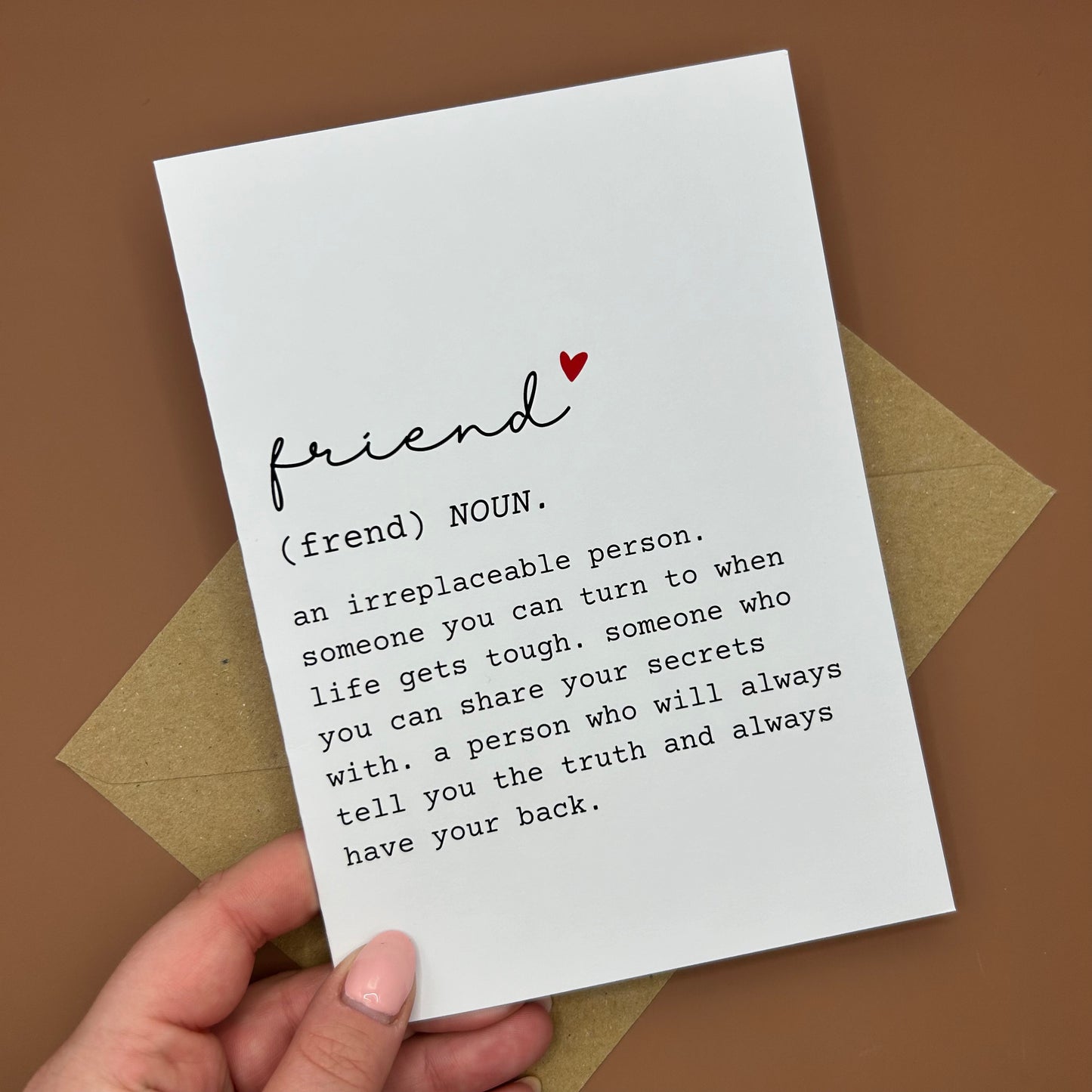 Friend Definition Greeting Card