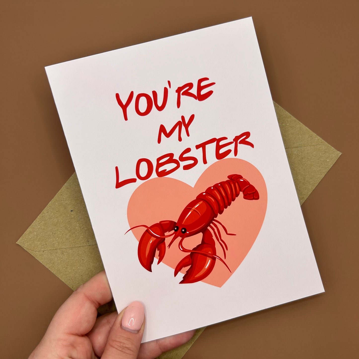 'You're My Lobster' Friends Themed Greeting Card