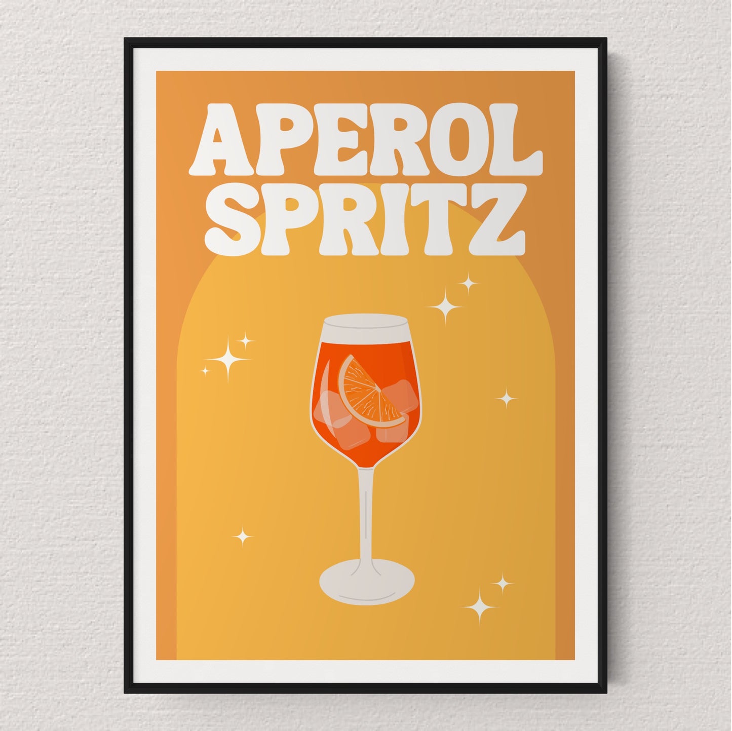 Funky Aperol Spritz Cocktail Print