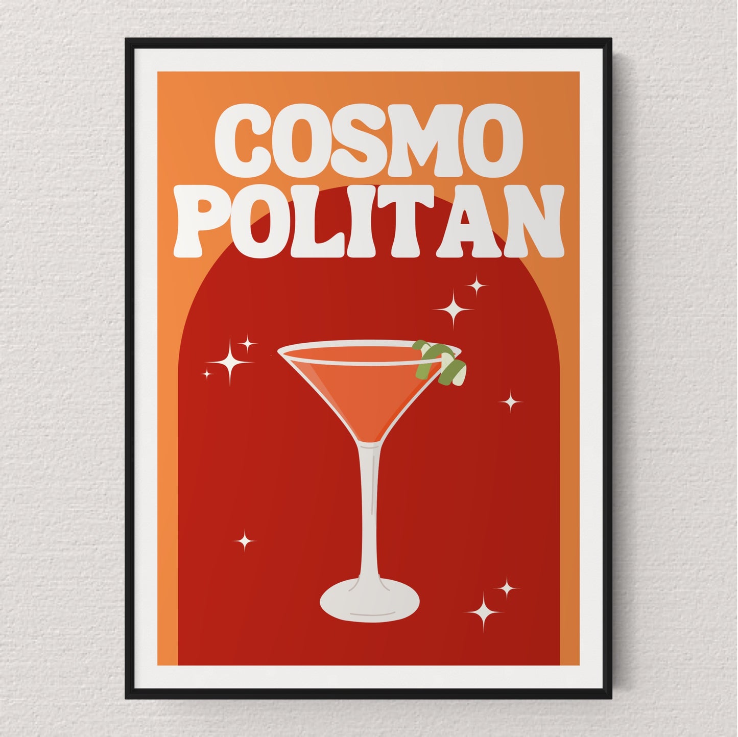 Funky Cosmopolitan Cocktail Print