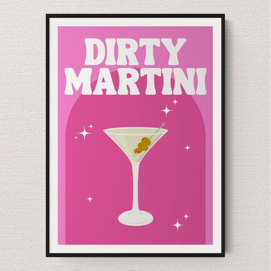 Funky Dirty Martini Cocktail Print