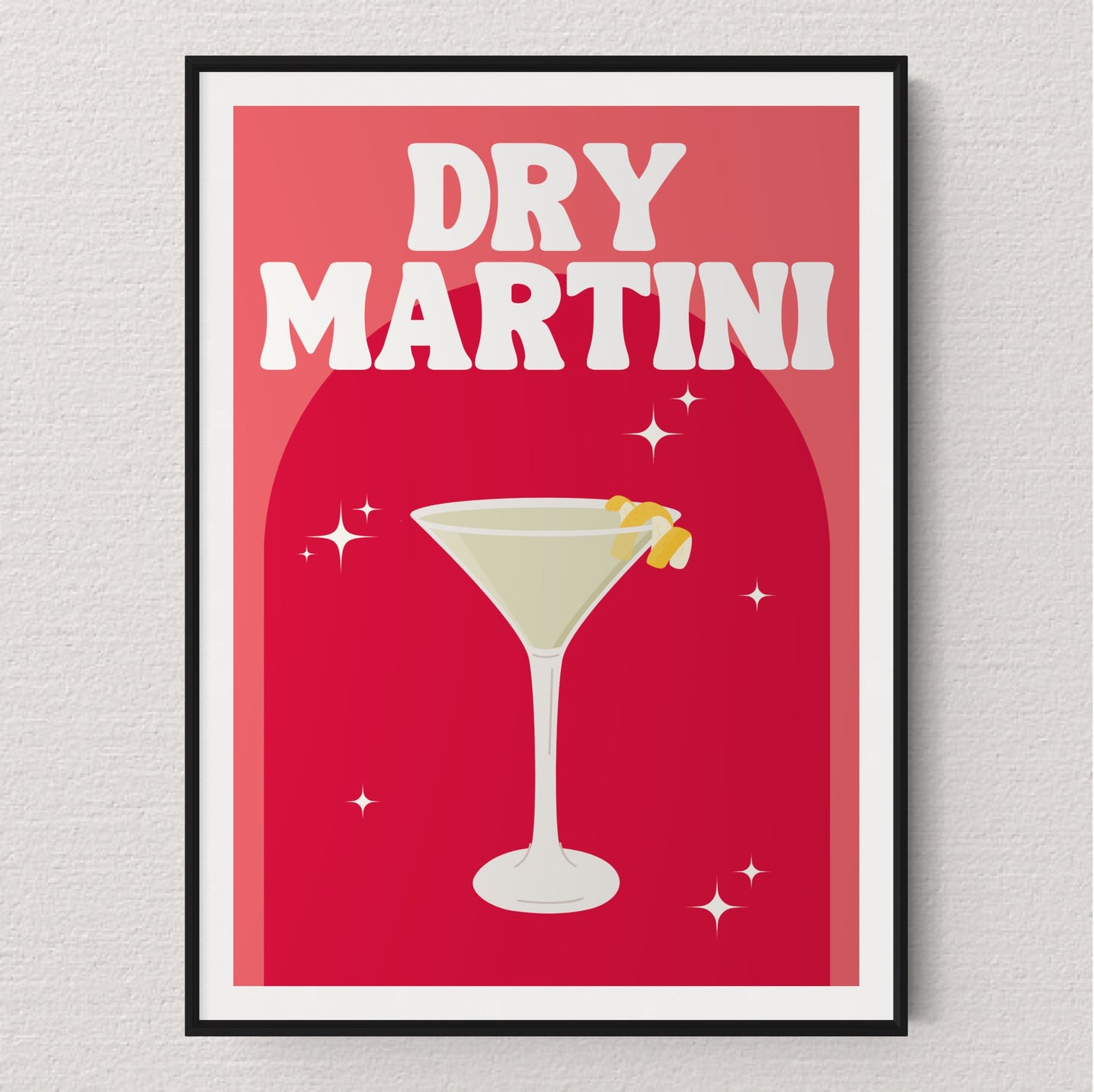 Funky Dry Martini Cocktail Print