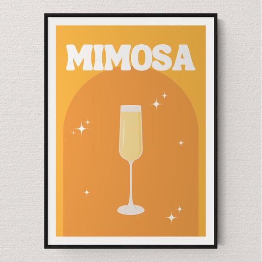 Funky Mimosa Cocktail Print