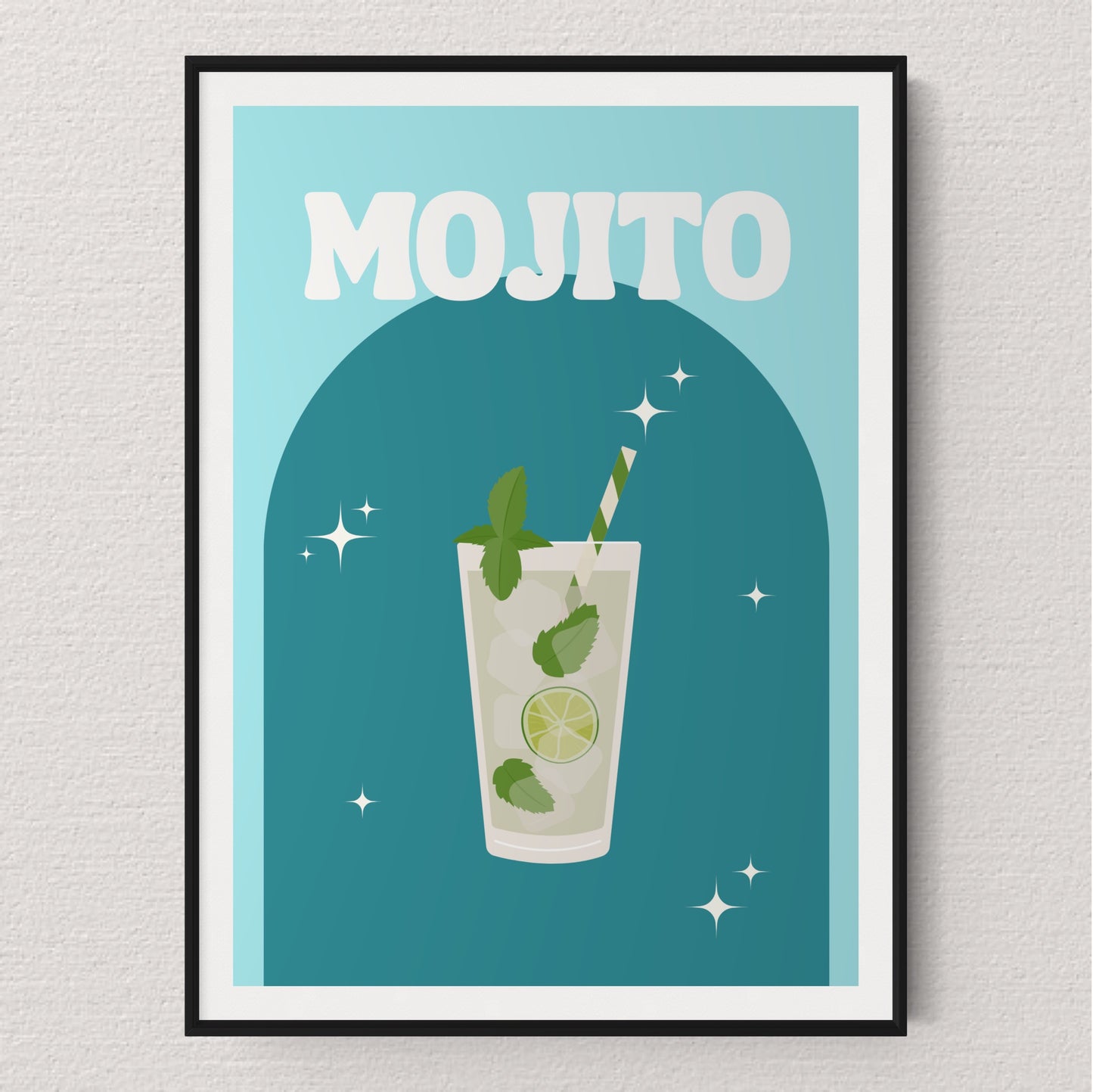 Funky Mojito Cocktail Print