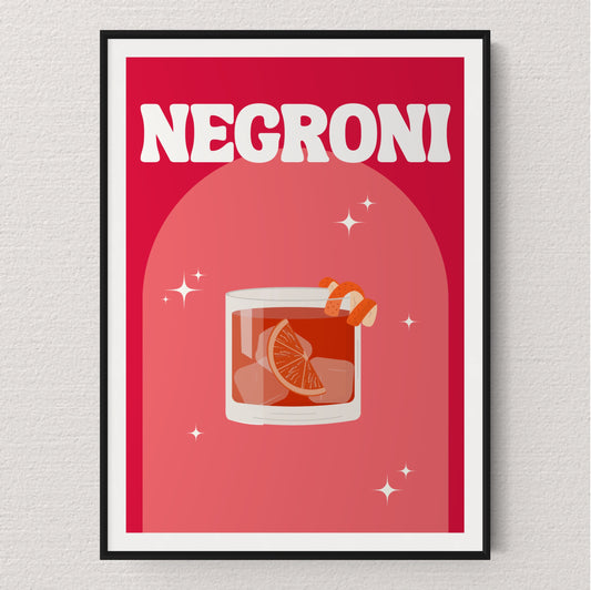 Funky Negroni Cocktail Print