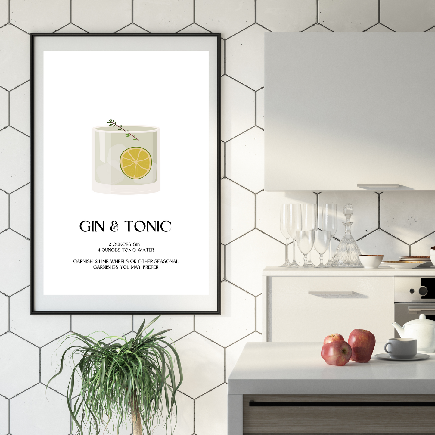 Gin & Tonic Cocktail Print