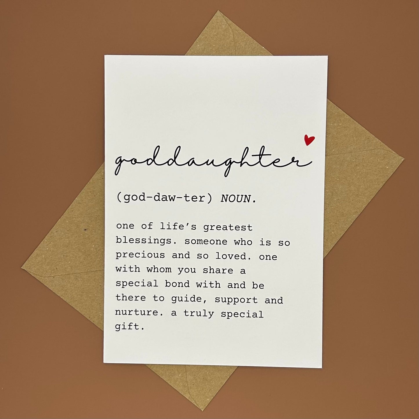 Goddaughter Definition Greeting Card