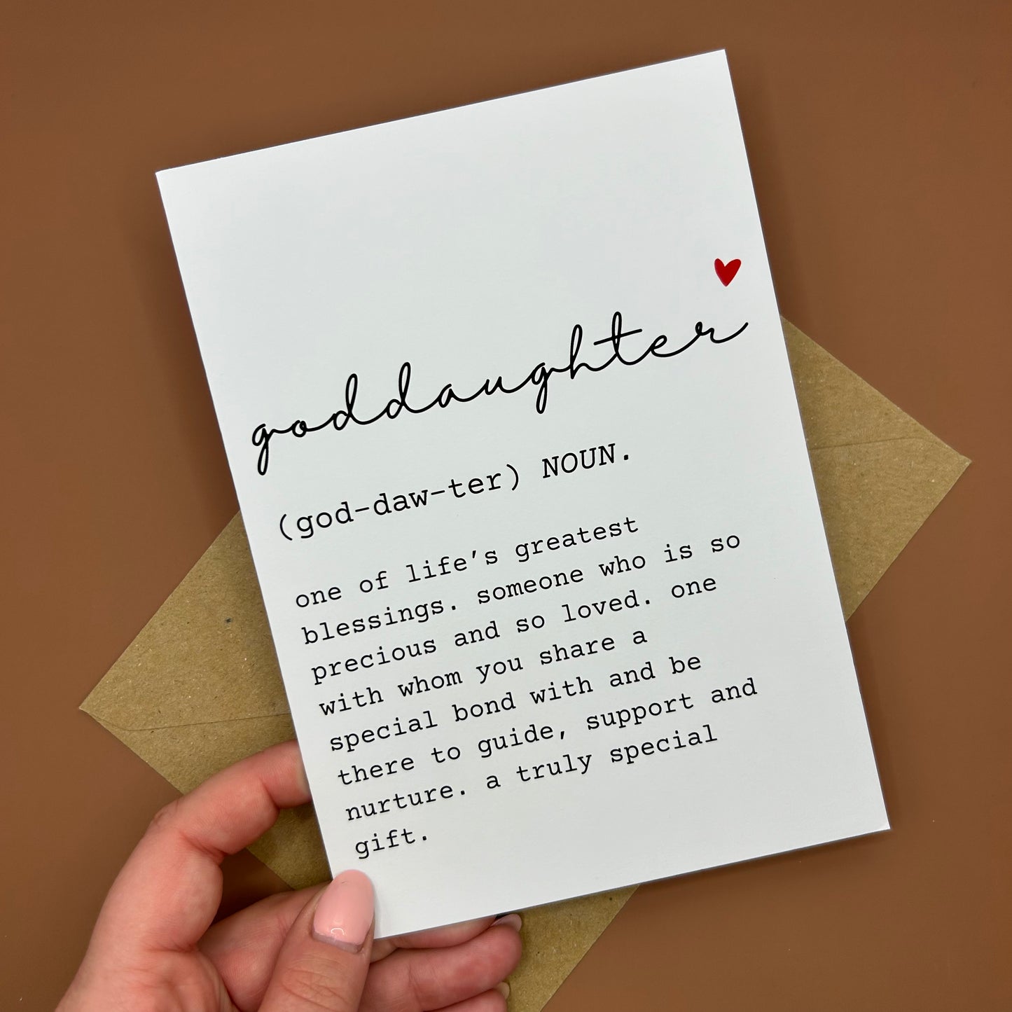 Goddaughter Definition Greeting Card