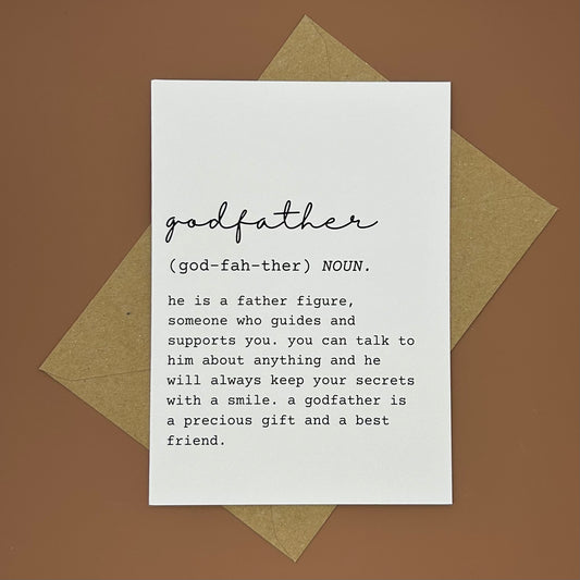 Godfather Definition Greeting Card