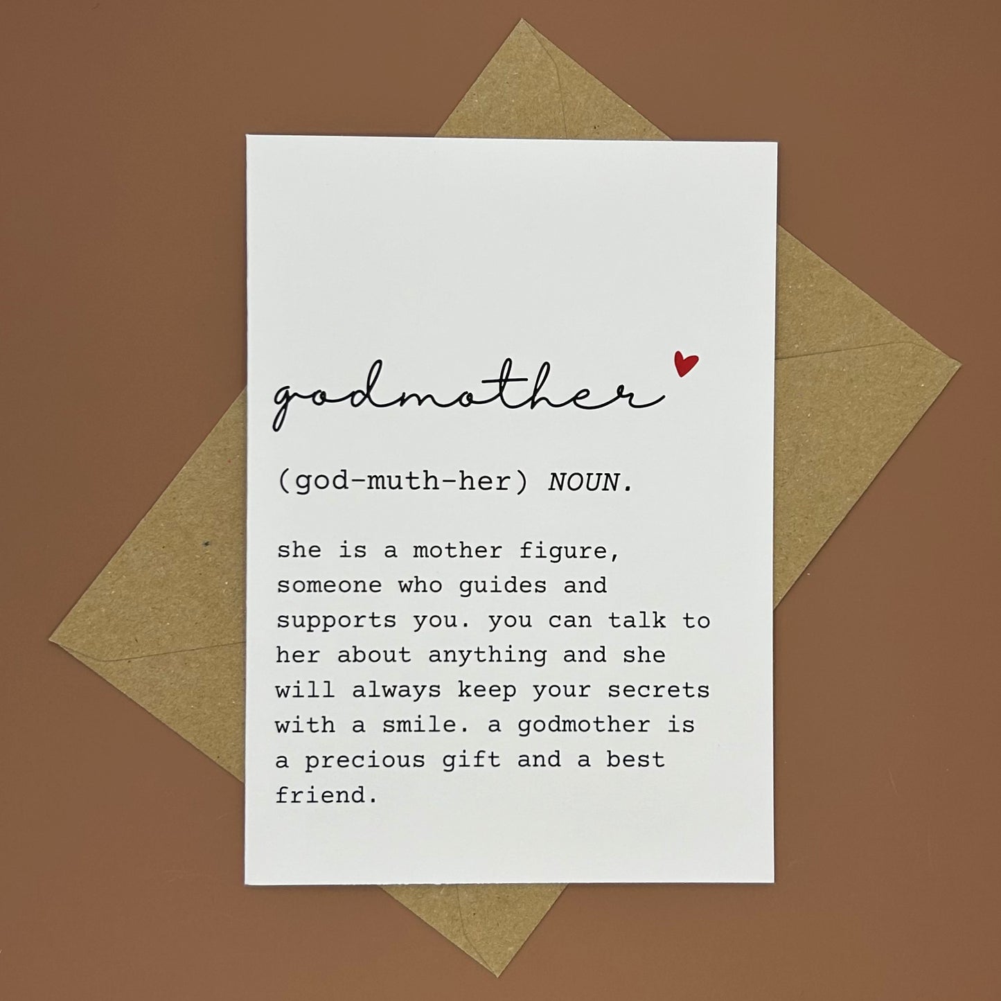 Godmother Definition Greeting Card