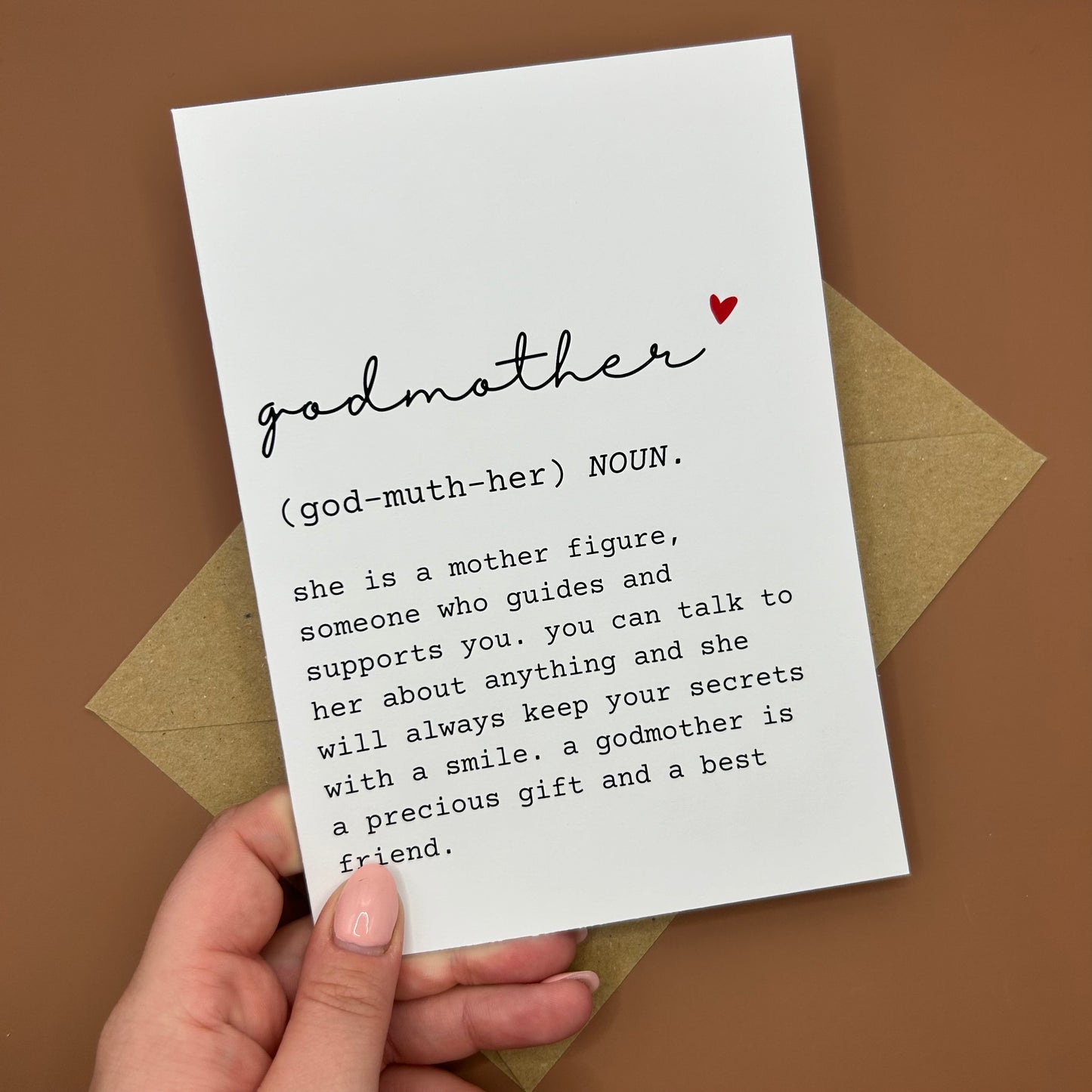 Godmother Definition Greeting Card