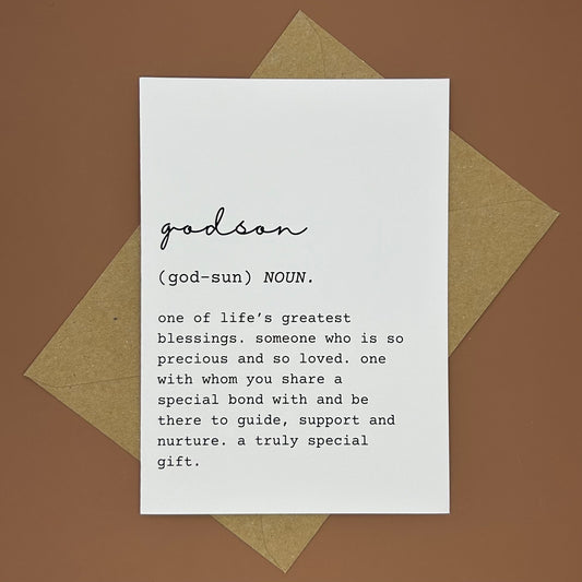 Godson Definition Greeting Card