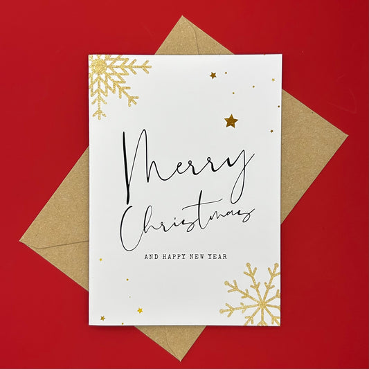 Gold & Black Christmas Card