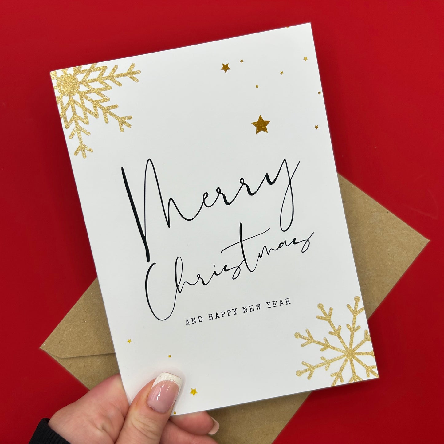 Gold & Black Christmas Card