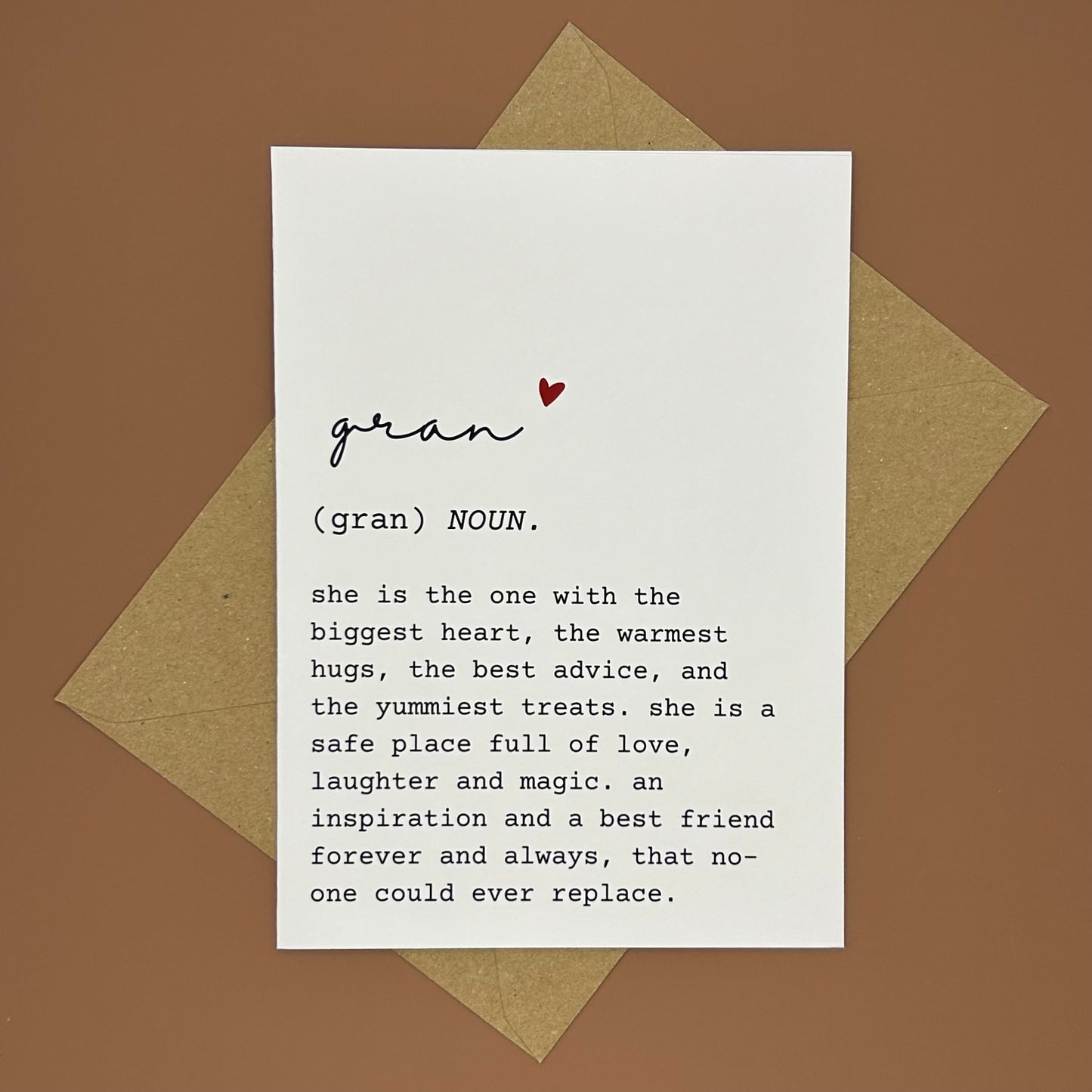 Gran Definition Greeting Card