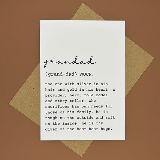 Grandad Definition Greeting Card